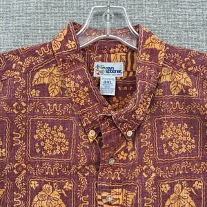 Vtg 90s‎ Reyn Spooner Sz 3XL Lahaina Sailor Red Goose Gold Label Popover Crisp